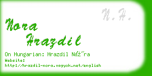 nora hrazdil business card